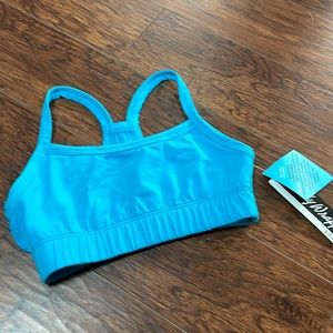 Body Wrappers V Back Sports Bra #BWP262 -Teal (dance, gymnastics bra)